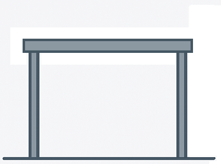 freistehende Montage