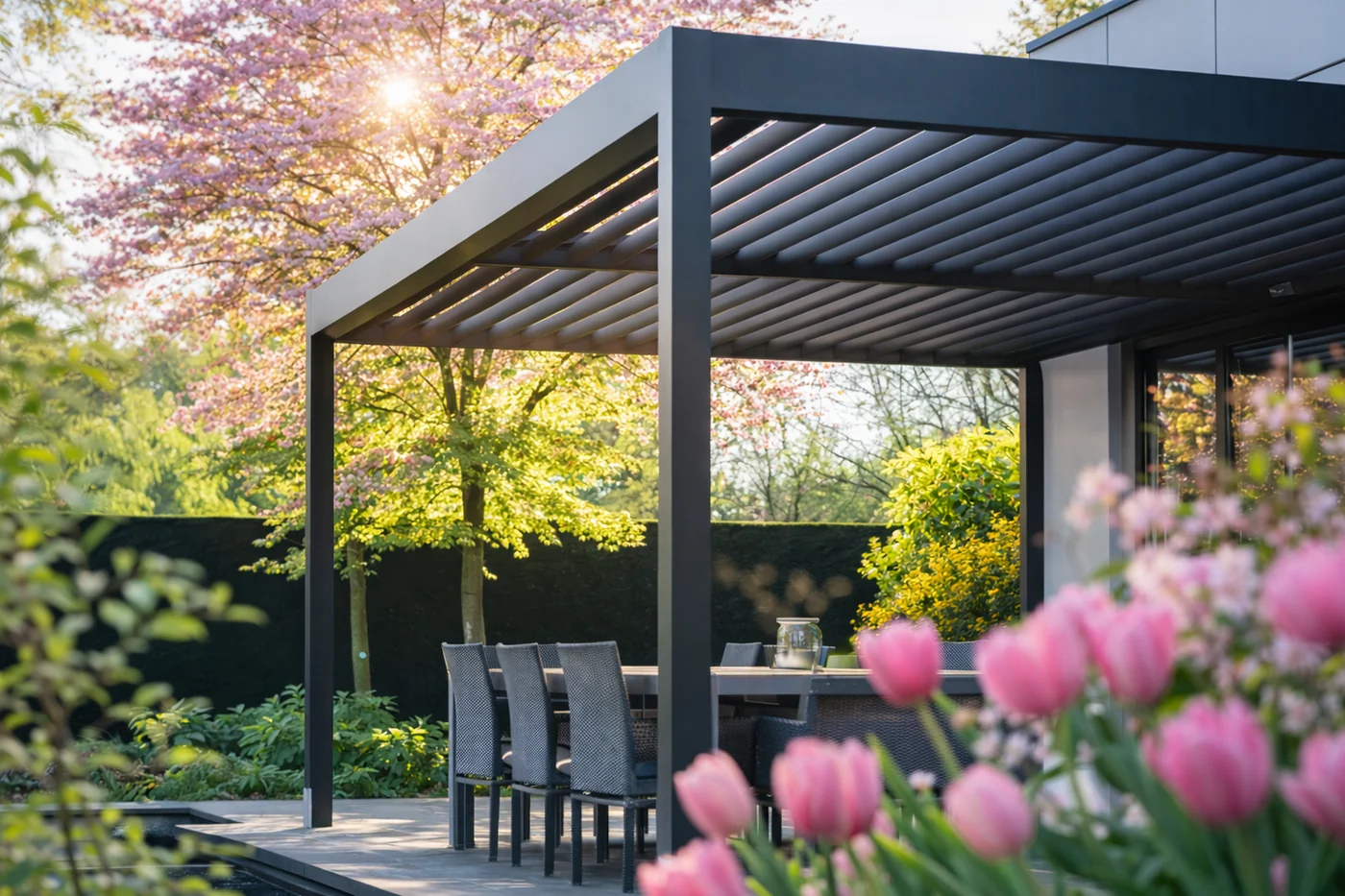 Moderne Terrassenüberdachung