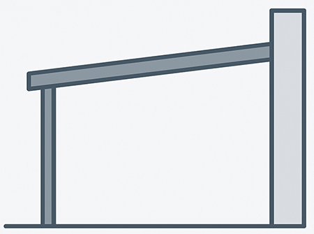 Geneigtes Dach (mit Winkel)